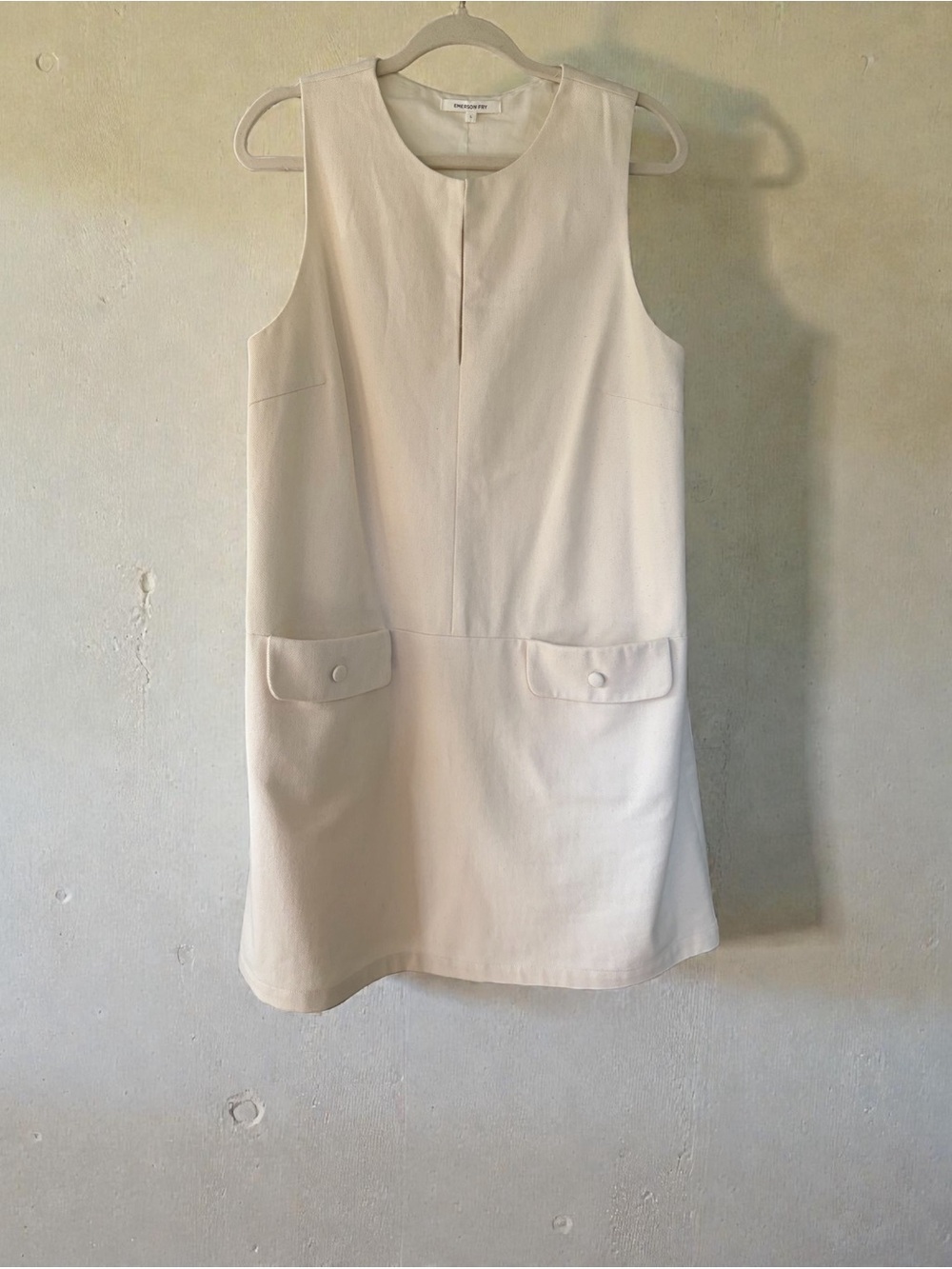 Emerson Fry Cream Midi Shift Dress